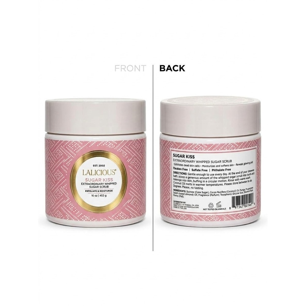 Lalicious Sugar Kiss Extraordinary Whipped Sugar Scrub 16oz 453g New Sealed